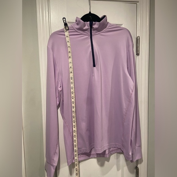 Polo Ralph Lauren Lavender Purple Quarter Zip Pullover Mock Long Sleeve Golf Top - Picture 9 of 12